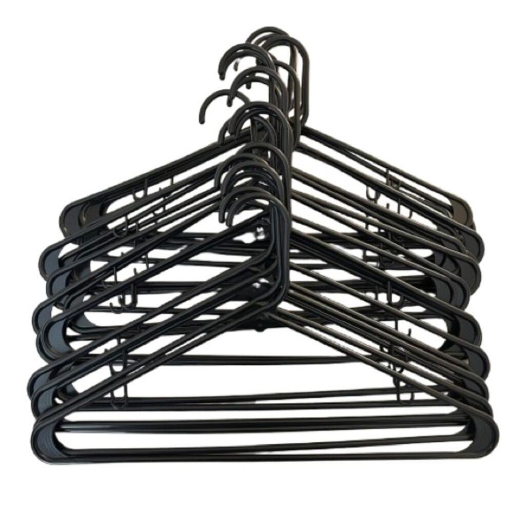 Black Plastic Adult Clothes Hangers Lot of 20 hangers.